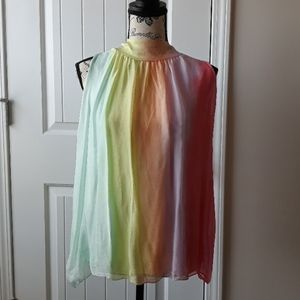 Multicolor Gradient Sleeveless Top